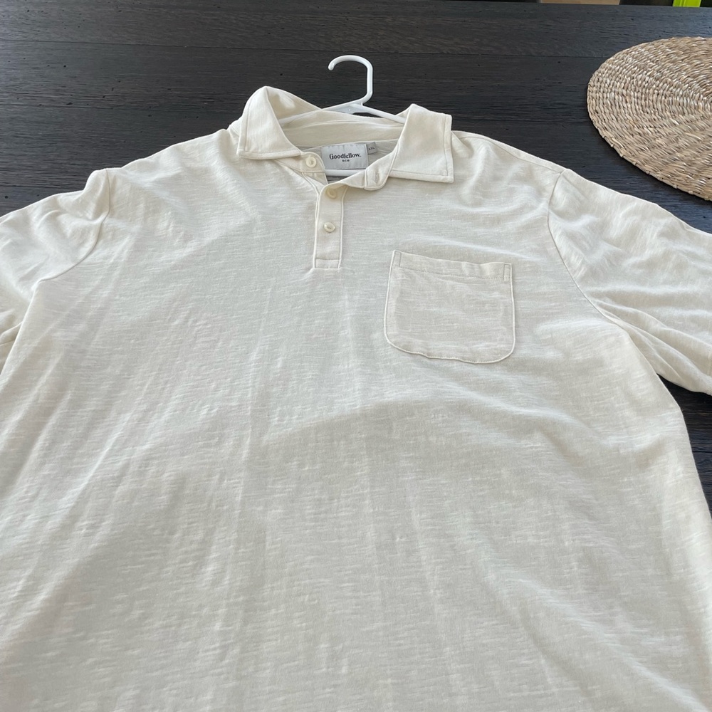Goodfellow & Co Men's Off-White Polo Shirt